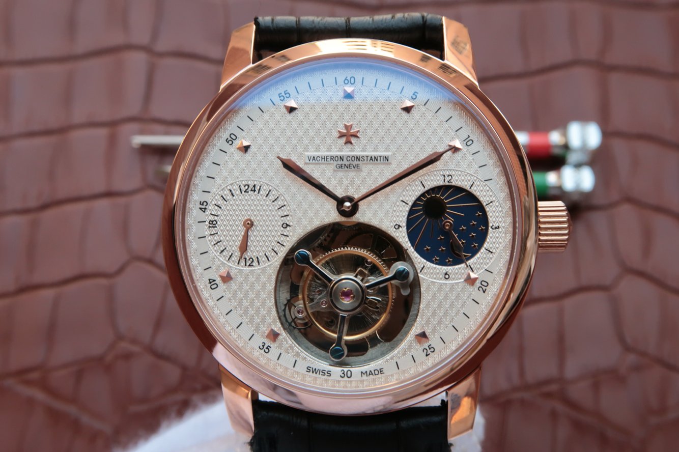 江诗丹顿高仿表陀飞轮 TF江诗丹顿动能显示日月星辰真陀飞轮 第6张