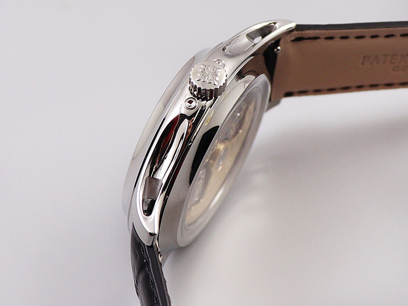 高仿百达翡丽手表-PATEK PHILIPPE 复杂功能计时系列5205G-001 腕表 银白表盘 第7张